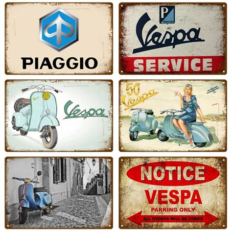 Vespa Vintage Wand Poster Vintage Retro Wand Haus Restaurant Dekoration