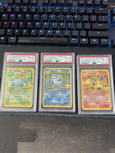 Mavin Pokemon Celebrations Holo Trio PSA 8 Charizard PSA 10 Blastoise