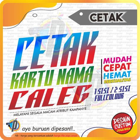 Jual CETAK KARTU NAMA CALEG MURAH BOX FREE DESAIN CEPAT Shopee