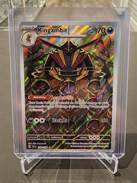 Pokemon Tcg Kingambit 220198 Scarlet And Violet Secret Rare Icons And