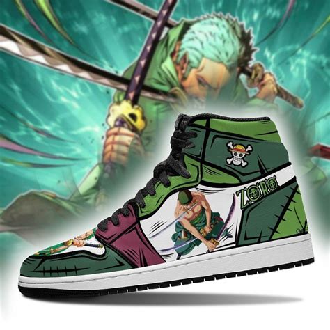 Roronoa Zoro Air Jordan Sneakers One Piece Anime Custom Shoes M