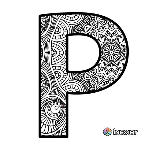 Print Free Easy To Color Zentangle Letters