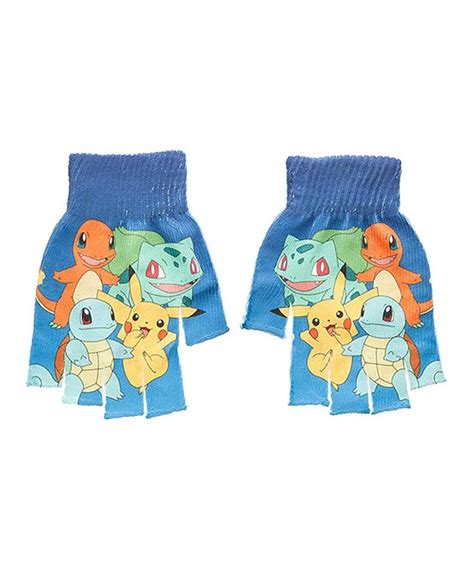 Pok Mon Kanto Starters Sublimated Fingerless Gloves Adult By Bioworld