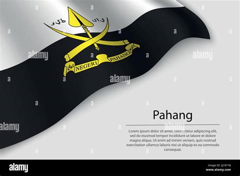 Wave Flag Of Pahang Is A Region Of Malaysia Banner Or Ribbon Vector