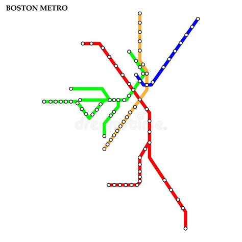 Boston Subway Map Stock Illustrations 5 Boston Subway Map Stock