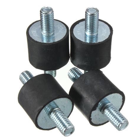 4pcs M8 20x25mm Rubber Shock Absorber Rubber Vibration Isolator Mounts ...