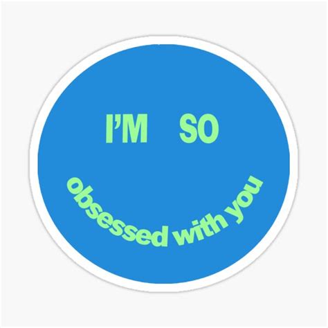 "Obsessed Smiley Sticker" Sticker by janiepullen | Redbubble