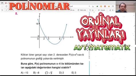 Pol Nomlar Yen Nes L Soru Z M Ayt Matemat K Orj Nal Yayinlari Youtube