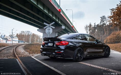 Bmw M4 F82 Black With Wheelforce Cf 2 Ff Aftermarket Wheels Wheel Front