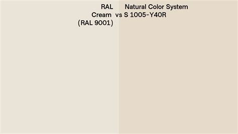 Ral Cream Ral 9001 Vs Natural Color System S 1005 Y40r Side By Side