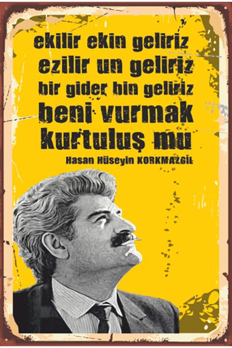 Hayat Poster Hasan H Seyin Korkmazgil Iir Edebiyat Retro Ah Ap Poster