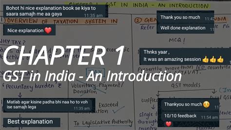 Ca Inter Chapter Gst In India An Introduction Youtube