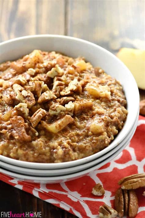 Apple Pie Overnight Steel Cut Oatmeal ~ Loaded With Steel Cut Oats And Apple Cinnamon Goo