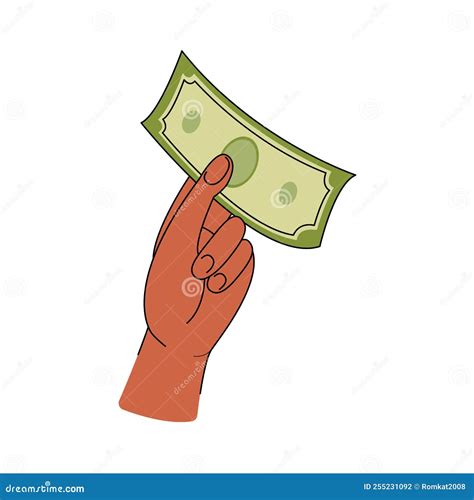 Sign Hand Holding Currency Money Transfer Receive Hold Concept Stock