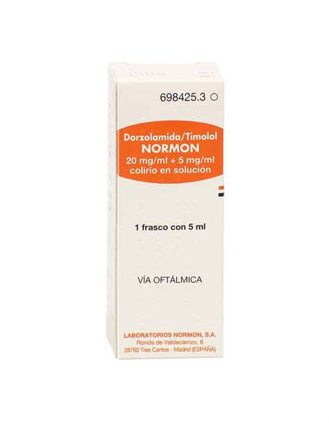 Normon Lanza Dorzolamida Timolol Para El Tratamiento De La Presi N