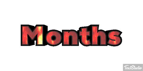 Months Word Animated  Logo Designs