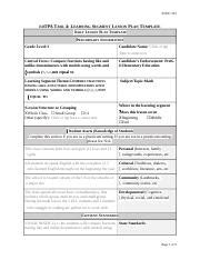 Edtpa Task Learning Segment Lesson Plan Template Docx Educ