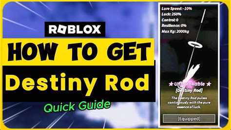 How To Get Destiny Rod In FISCH Roblox Quick Easy Guide YouTube