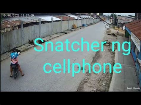 Snatcher Ng Cellphone Riding In Tandem Kuha Ng Cctv Ng Local Na