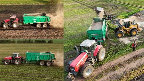 VOLVO L70F Radlader belädt MASSEY FERGUSON 8470 CASE PUMA 230 TEBBE