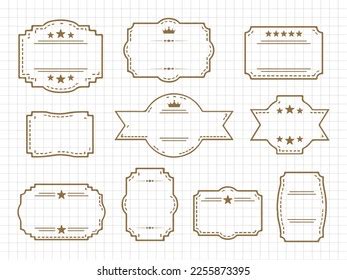 Vintage Labels Border Template Bundle Stock Vector (Royalty Free ...