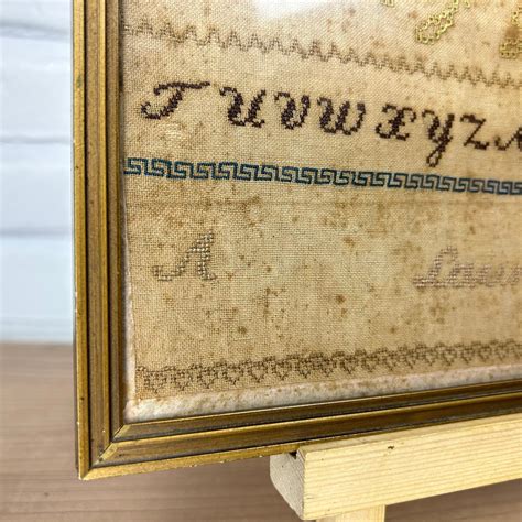 Antique Sampler 1851 Embroidery Cottonwork Framed Etsy