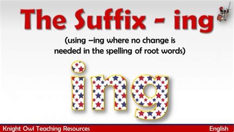 The Suffix Ing