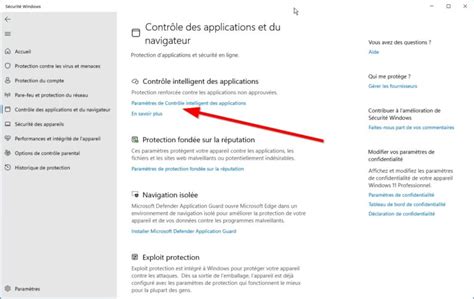 Comment activer le contrôle intelligent des applications de Windows 11