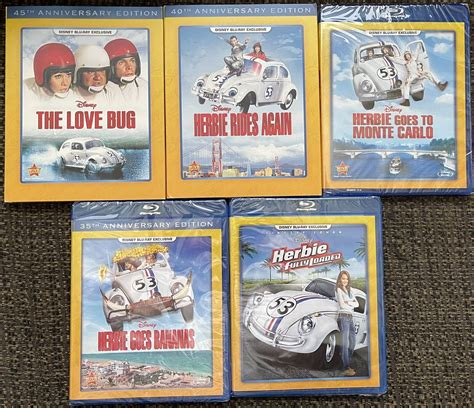 Disney S Herbie 5 Movie Collection Blu Ray Free Shipping New