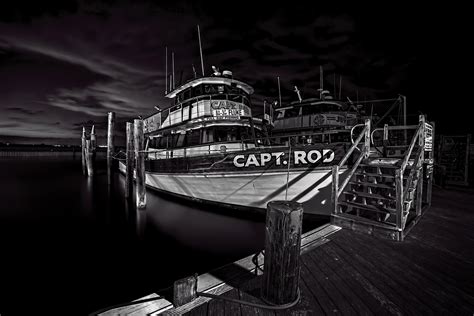 Wallpaper Ship Boat Sea Night Water Reflection Sky Clouds