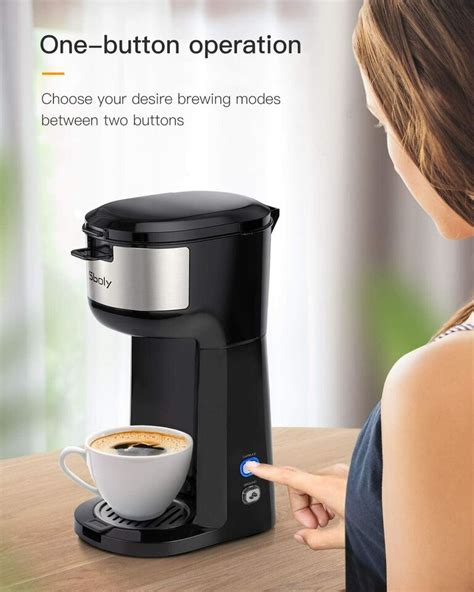 Sboly Coffee Maker Fast Brewer K Cup Pod And Ground Coffee Single Serve