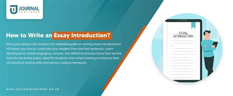 How To Write An Essay Introduction Journal Publisher