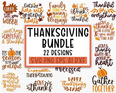 Thanksgiving Svg Bundle Fall Svg Thankful Svg Pumpkin Svg - Etsy Canada