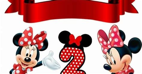 Minnie Cumple 2 Años Toppers Para Tartas Tortas Pasteles Bizcochos