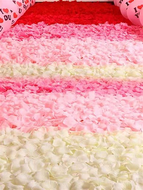 1000 500 100PCS Colorful Love Romantic Warm Silk Rose Artificial Petals