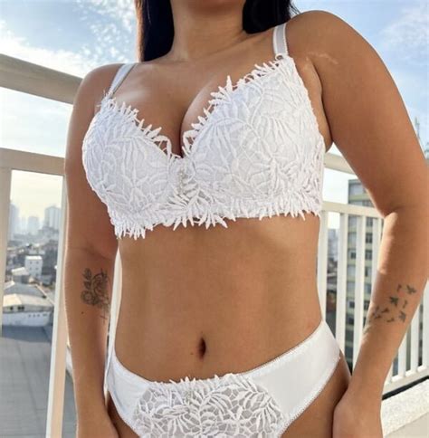 Conjunto Lingerie Branco Intima Store