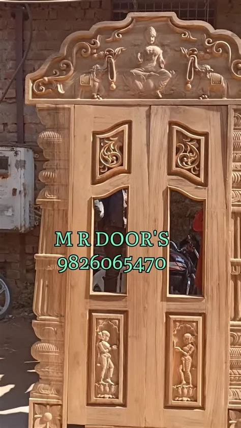 Hinged Teak Wood Carved Double Door At Rs 17500 Feet In Indore ID