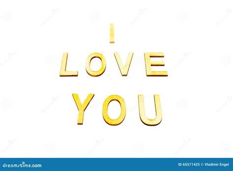 I Love You Isolated On White Background Letter Stock Image Image Of