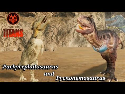 Pachycephalosaurus And Pycnonemosaurus Comparison Path Of Titans