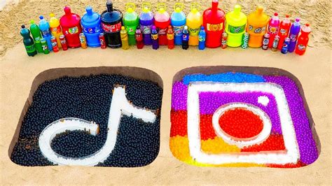 How To Make Rainbow Tiktok And Instagram Logo With Orbeez Fanta Coca