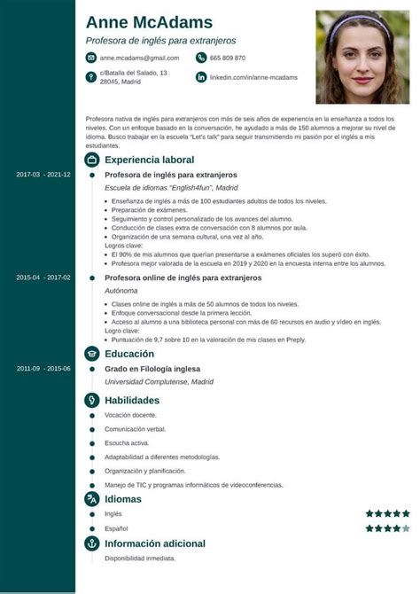 Hacer Un Cv En Espa Ol Gu A Con Ejemplos Y Plantillas