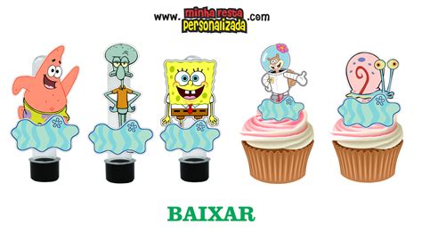 Kit Festa Bob Esponja Completo E Gratuito Para Imprimir