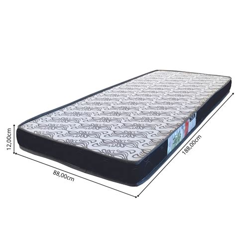 Colchao D 20 Solteiro - Colchão Solteiro Elegance Plus D20 (88x12x188) Certificado Branco/Preto ...