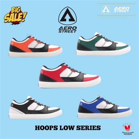 Jual Sepatu Aerostreet Hoops Low Series Merah Jakarta Selatan