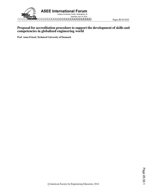 Pdf Proposal For Accreditation Procedure To Support The Development