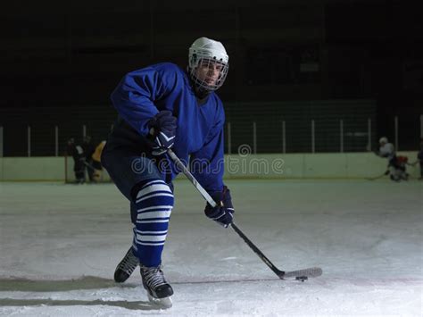 Ice Hockey Player In Action Stock Photo Image Of Health Activity