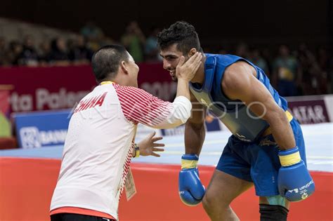 Final Wushu Sanda Putra Kg Cina Vs Iran Antara Foto