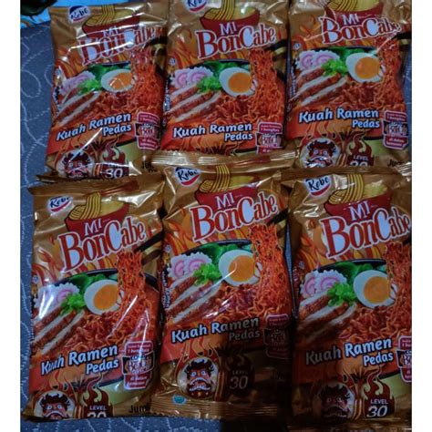 Jual Mi Boncabe Kuah Ramen Pedas Level 30 Jumbo 90gr Shopee Indonesia