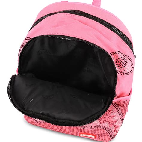 Sprayground Starlet Trinity Savage Shiny Rhinestones Backpack In Pink Bambinifashioncom