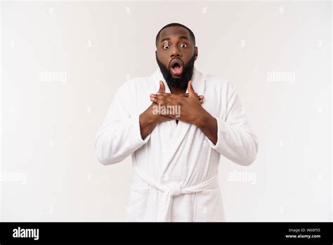 Portrait Of Excited Young African American Male Screaming In Shock And